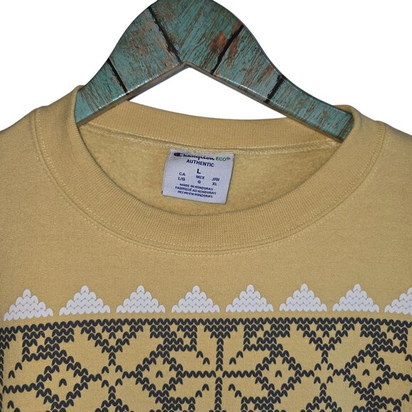 Champion Eco Authentic University of Montevallo Purple Gold Christmas Sweatshirt - Picture 3 of 9